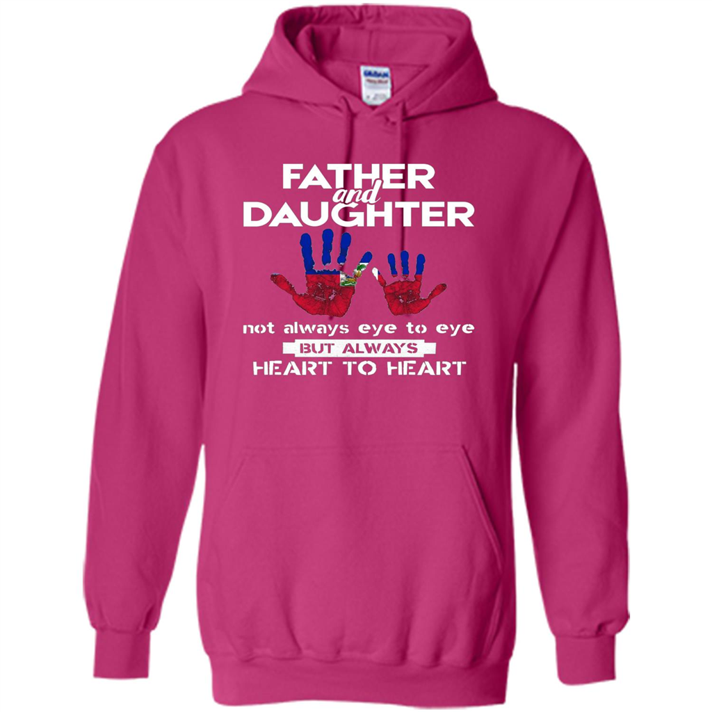 Father And Daughter Father's Day T-shirt Heart To Heart Heliconia