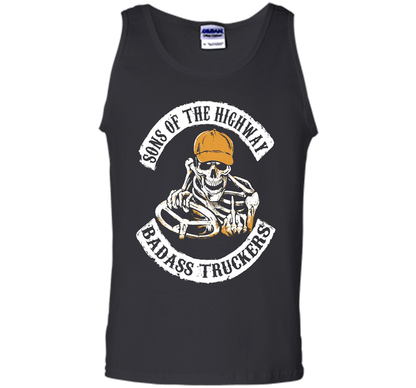 Truck Driver T-shirt Sons Of The Highway T-shirt Black