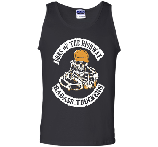 Truck Driver T-shirt Sons Of The Highway T-shirt Black