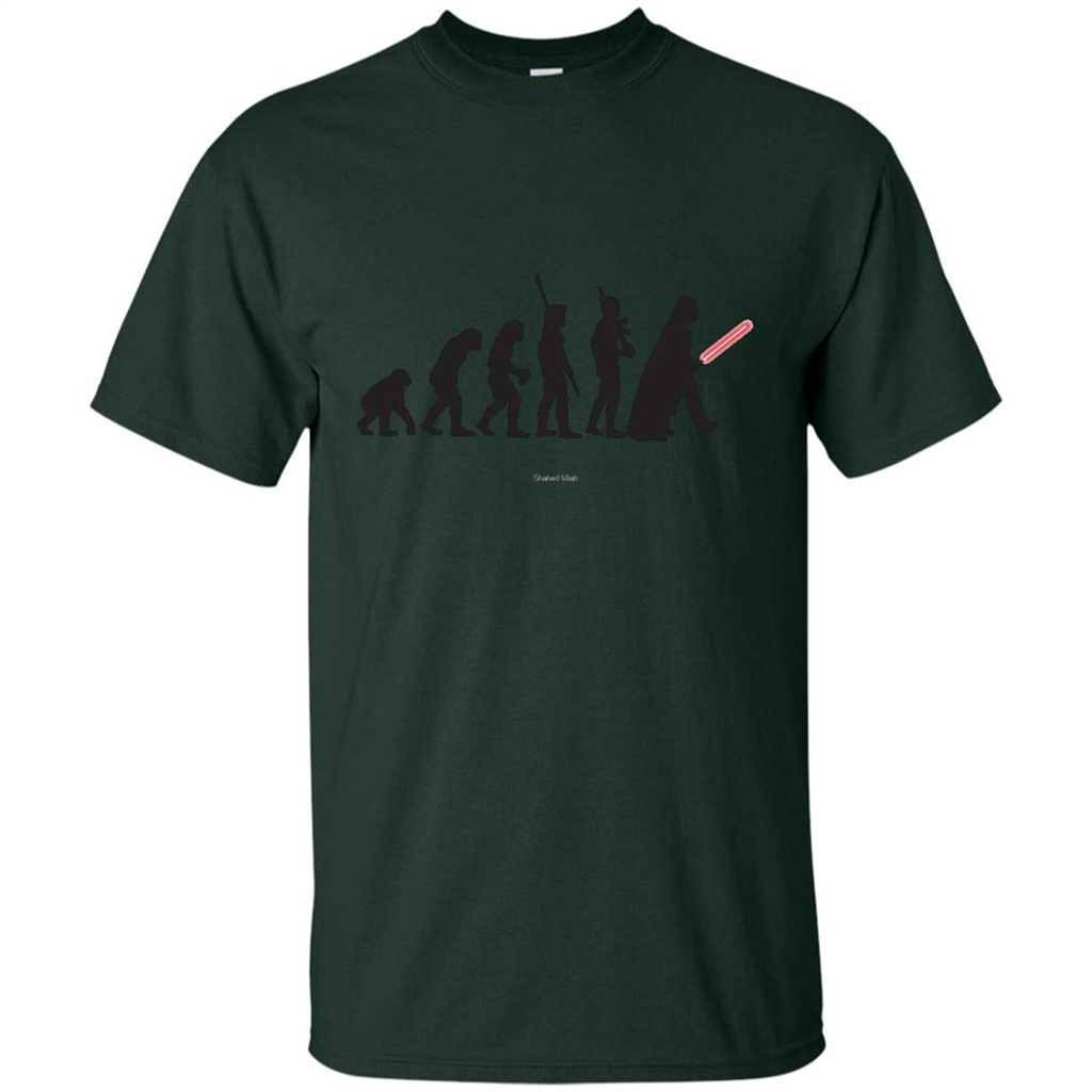 Movies Lover T-shirt Human Evolution Forest Green