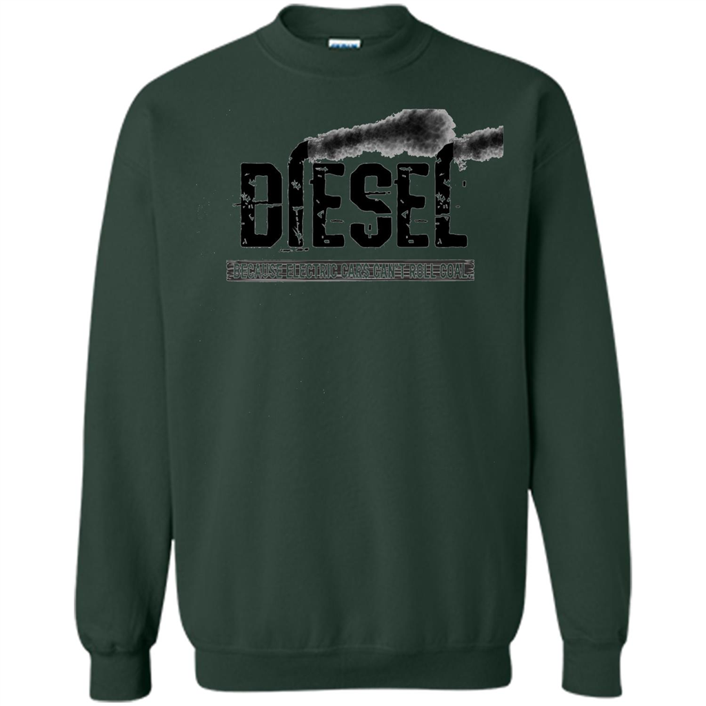 Diesel Rolling Coal T-Shirt Black Smoke Lifted Truck T-Shirt Forest Green