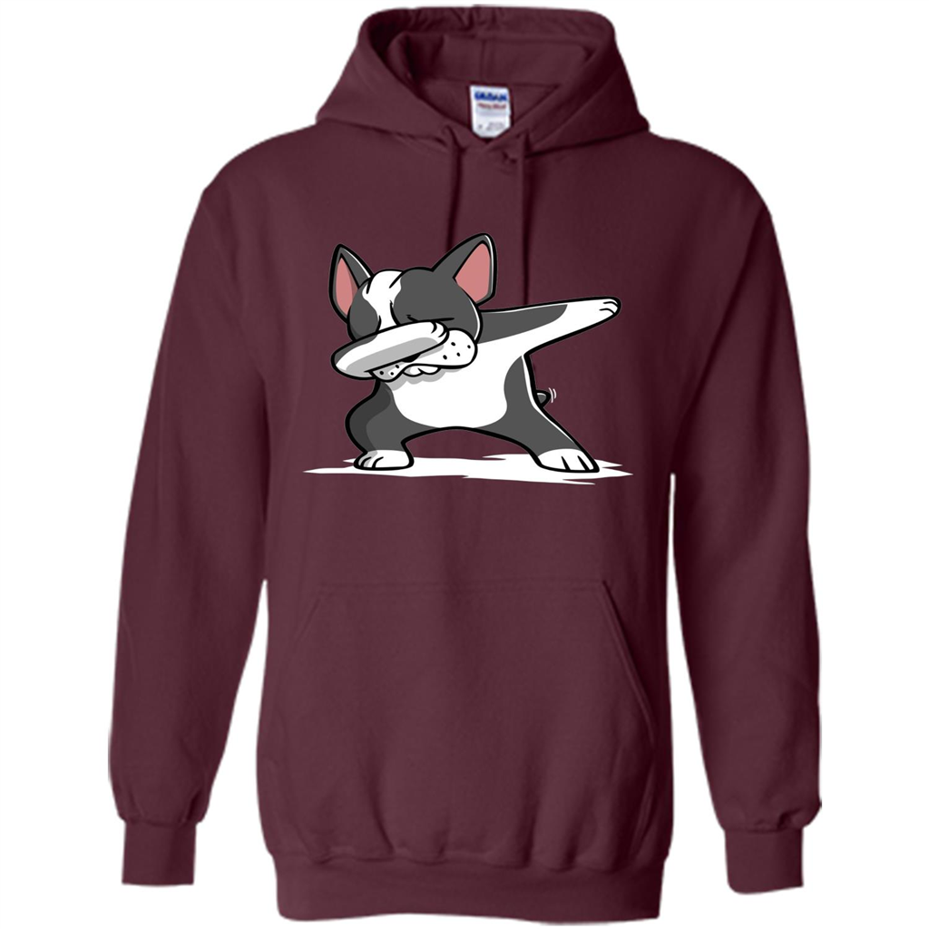 Dabbing Boston Terrier Dog T-Shirt Dab Dance T-shirt Maroon