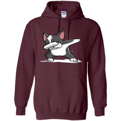 Dabbing Boston Terrier Dog T-Shirt Dab Dance T-shirt Maroon