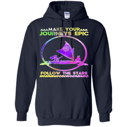 Movie T-shirt Make Your Journeys Epic Follow The Stars Navy