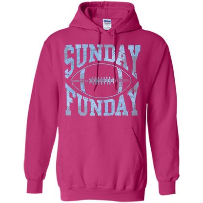 Football T-shirt Sunday Funday Football SeasonT-Shirt Heliconia