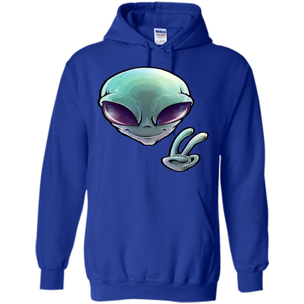 Peace Alien T-shirt Royal