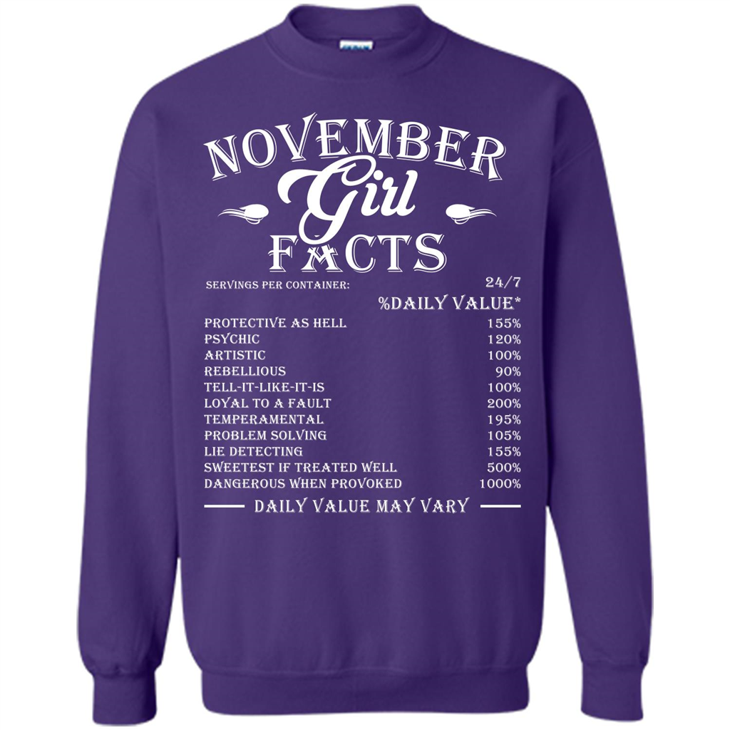 November Girl Facts T-shirt Purple