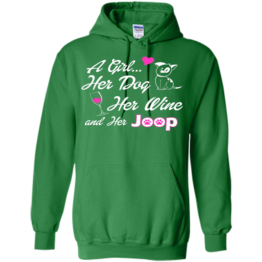 Dog T-shirt A Girl Her Dog Her Wine And Her Joop T-shirt Irish Green
