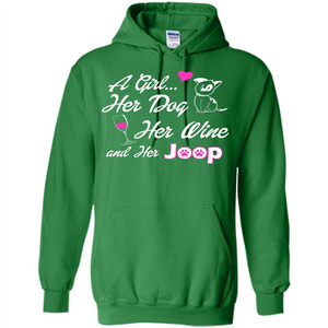 Dog T-shirt A Girl Her Dog Her Wine And Her Joop T-shirt