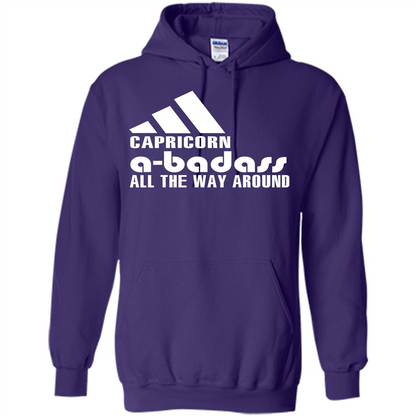 Capricorn A-Badass All The Way Around T-shirt Purple
