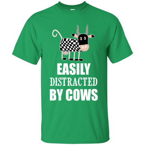 Cow T-shirt Easily Distracted By Cows T-shirt