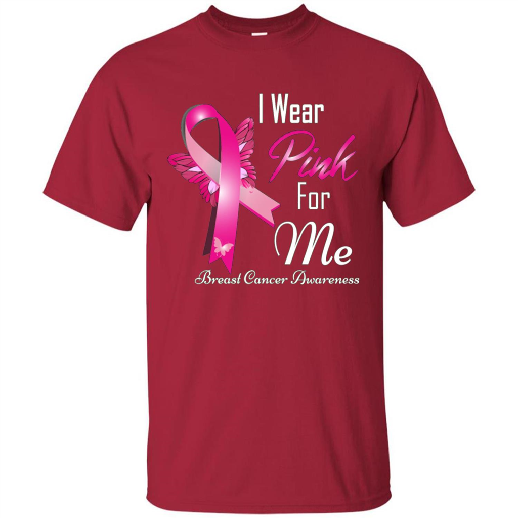 Breast Cancer Awareness T-Shirt I Wear Pink For Me Cardinal