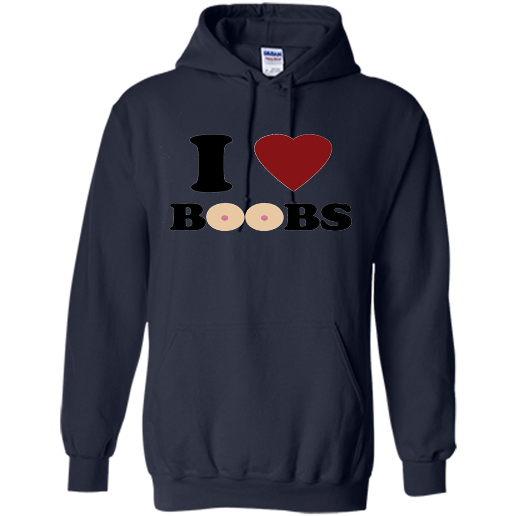 I Love Boobs T-shirt Navy
