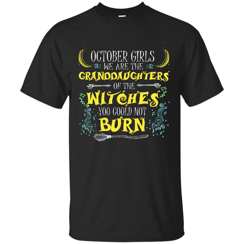 Halloween T-shirt October Girls T-shirt Black