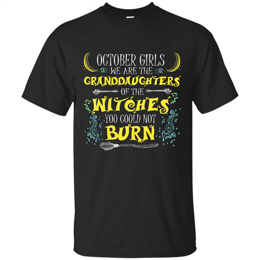 Halloween T-shirt October Girls T-shirt Black