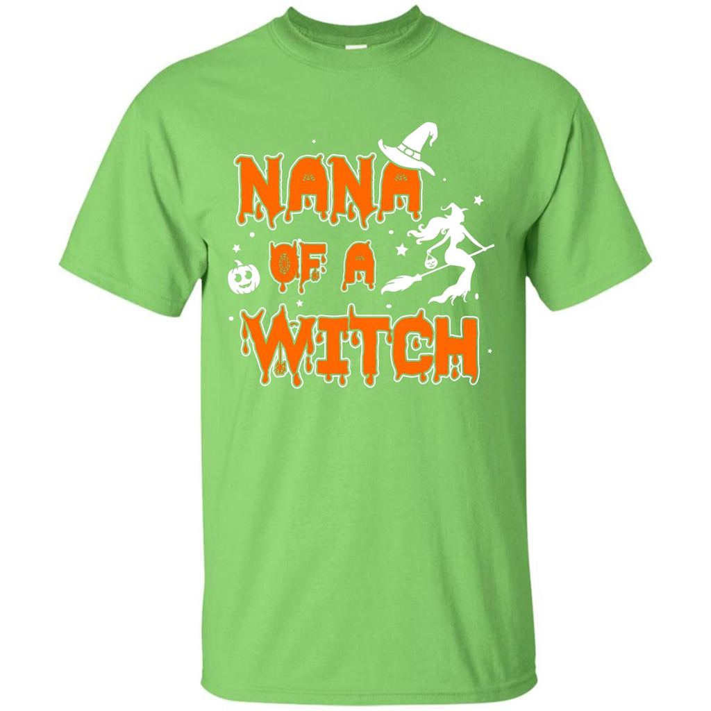 Halloween T-shirt Nana Of A Witch Lime