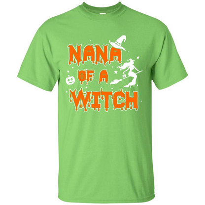 Halloween T-shirt Nana Of A Witch Lime