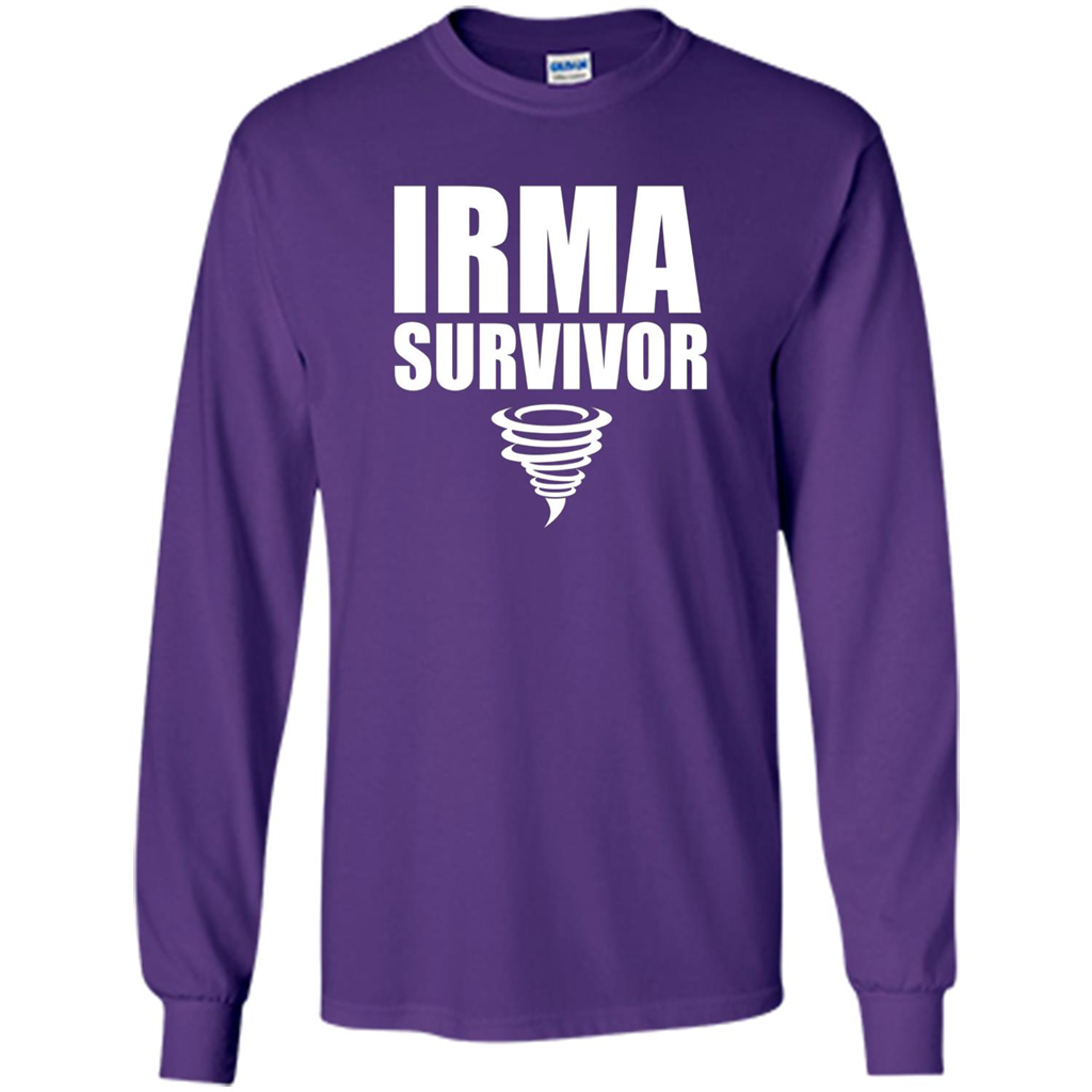 Hurricane Irma Survivor T-shirt Purple