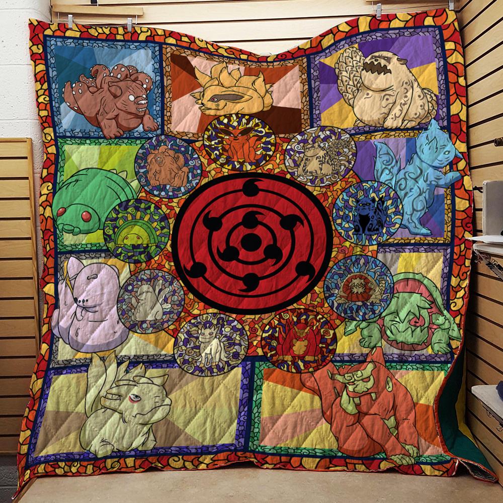 Naruto Young Tailed Beasts 3D Quilt Blanket Queen (203x228CM)
