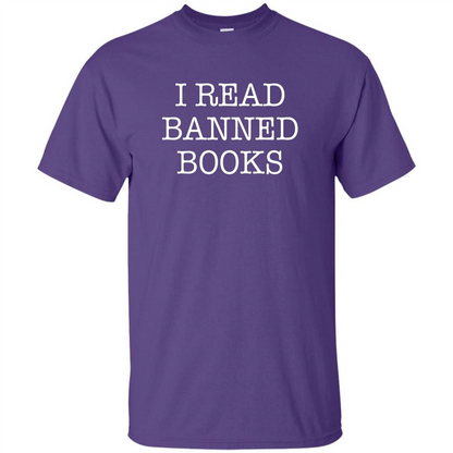 I Read Banned Books T-Shirt Purple