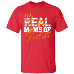 Real Moms of Football T-shirt Orange Football Mom T-Shirt