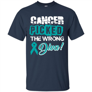 Cancer Awareness T-shirt Cancer Picked The Wrong Diva T-shirt