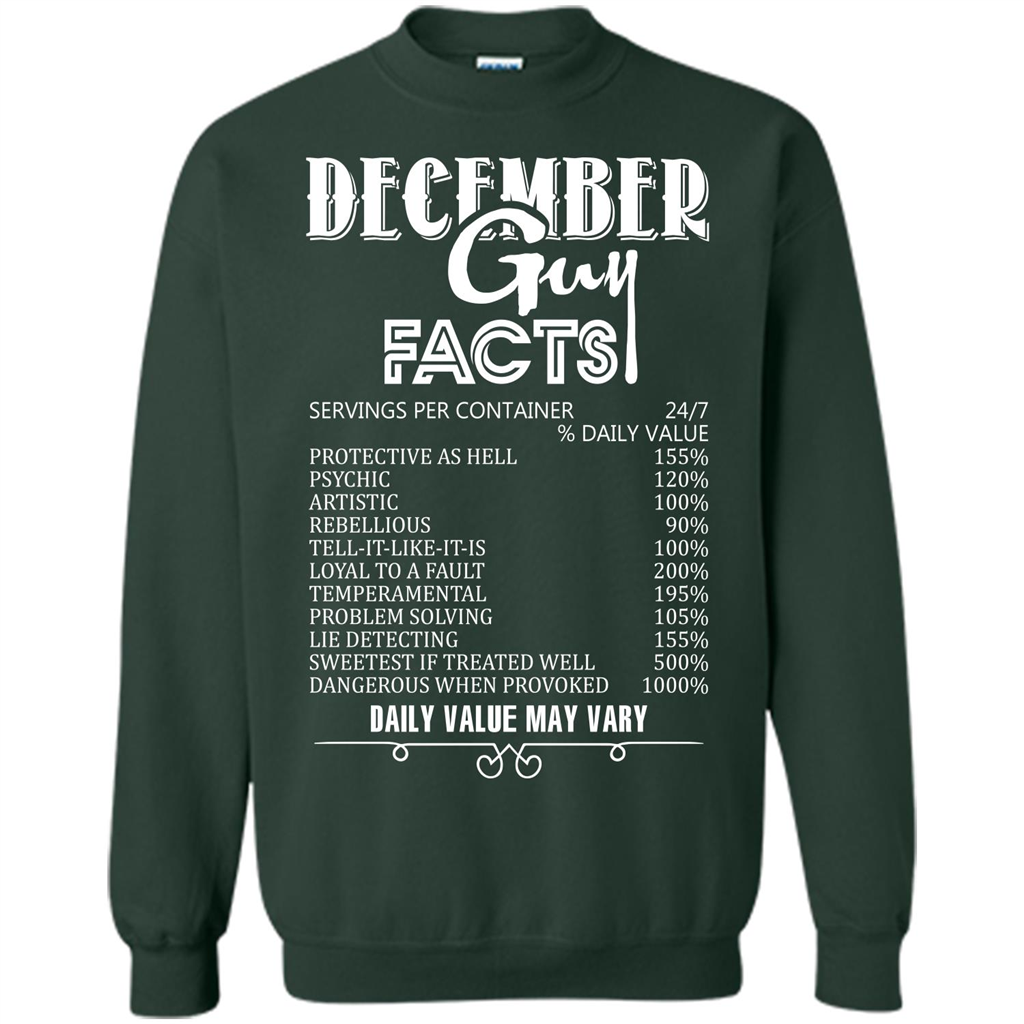 December Guy Facts T-shirt Forest Green