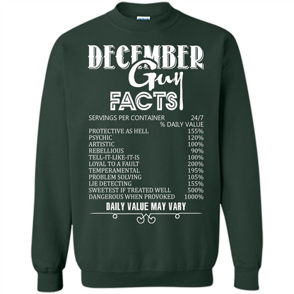 December Guy Facts T-shirt Forest Green