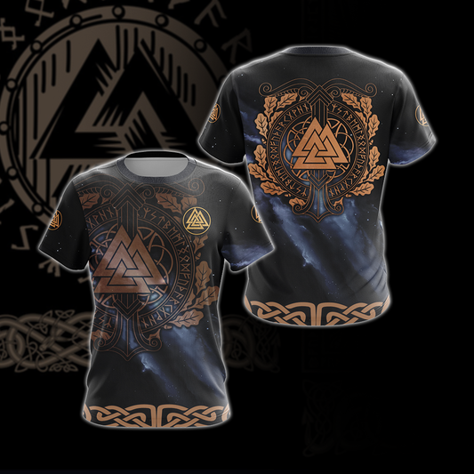 Asgard Viking Symbol T-shirt Zip Hoodie Pullover Hoodie T-shirt