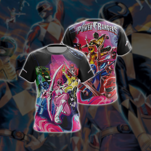 Mighty Morphin Power Rangers Unisex 3D T-shirt T-shirt