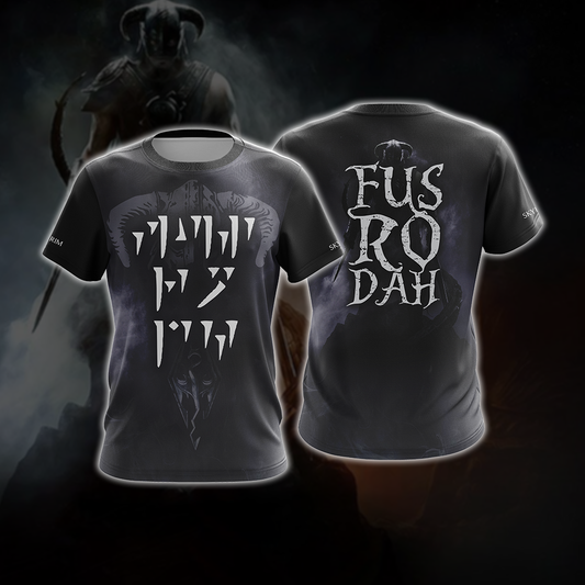 Elder Scrolls Skyrim Fus Ro Dah Version Unisex 3D T-shirt T-shirt