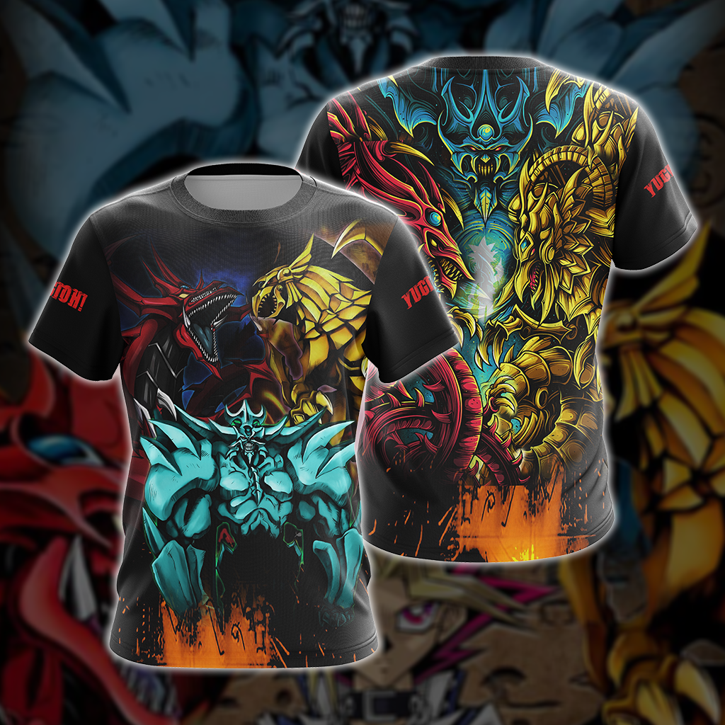 Yu-Gi-Oh! Egyptian Gods Dragons Unisex 3D T-shirt Zip Hoodie