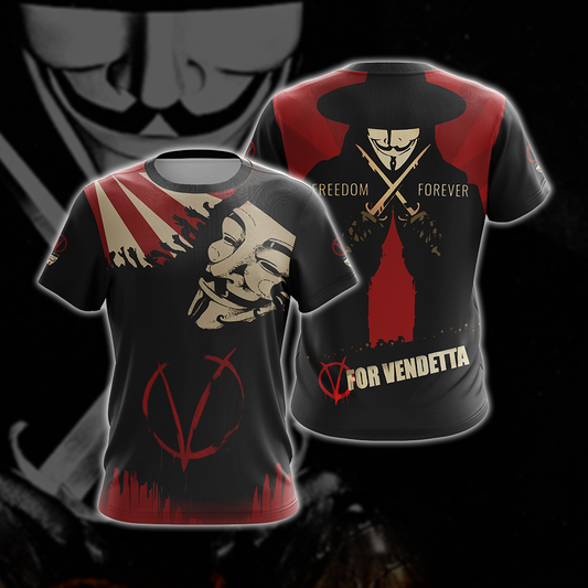 V for Vendetta Unisex 3D T-shirt T-shirt