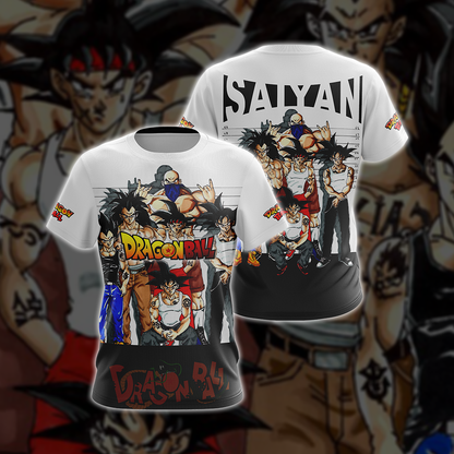 Dragon Ball - Saiyan Gang Unisex 3D T-shirt T-shirt