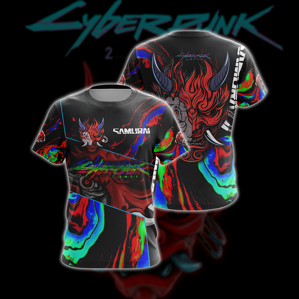 Cyberpunk 2077 - Samurai logo Unisex 3D T-shirt T-shirt