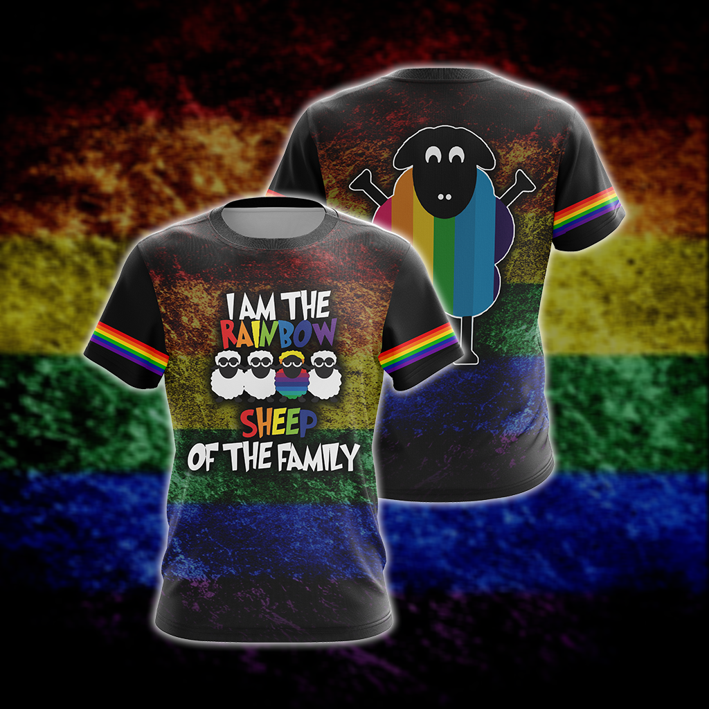 LGBT - I Am Rainbow Sheep Of The The Family Unisex 3D T-shirt