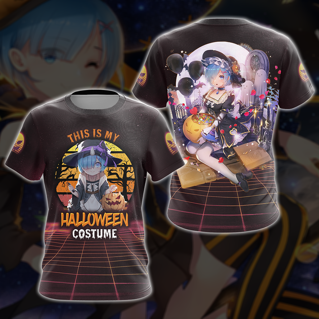 This is my Halloween Costume Rem Re:Zero All Over Print T-shirt Zip Hoodie Pullover Hoodie
