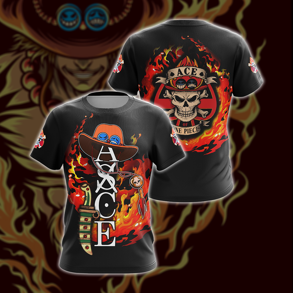 One piece - Portgas D. Ace Unisex 3D T-shirt T-shirt