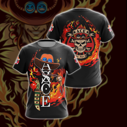 One piece - Portgas D. Ace Unisex 3D T-shirt T-shirt