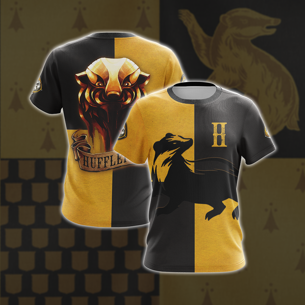 Hufflepuff Badgers Harry Potter New Look Unisex 3D T-shirt