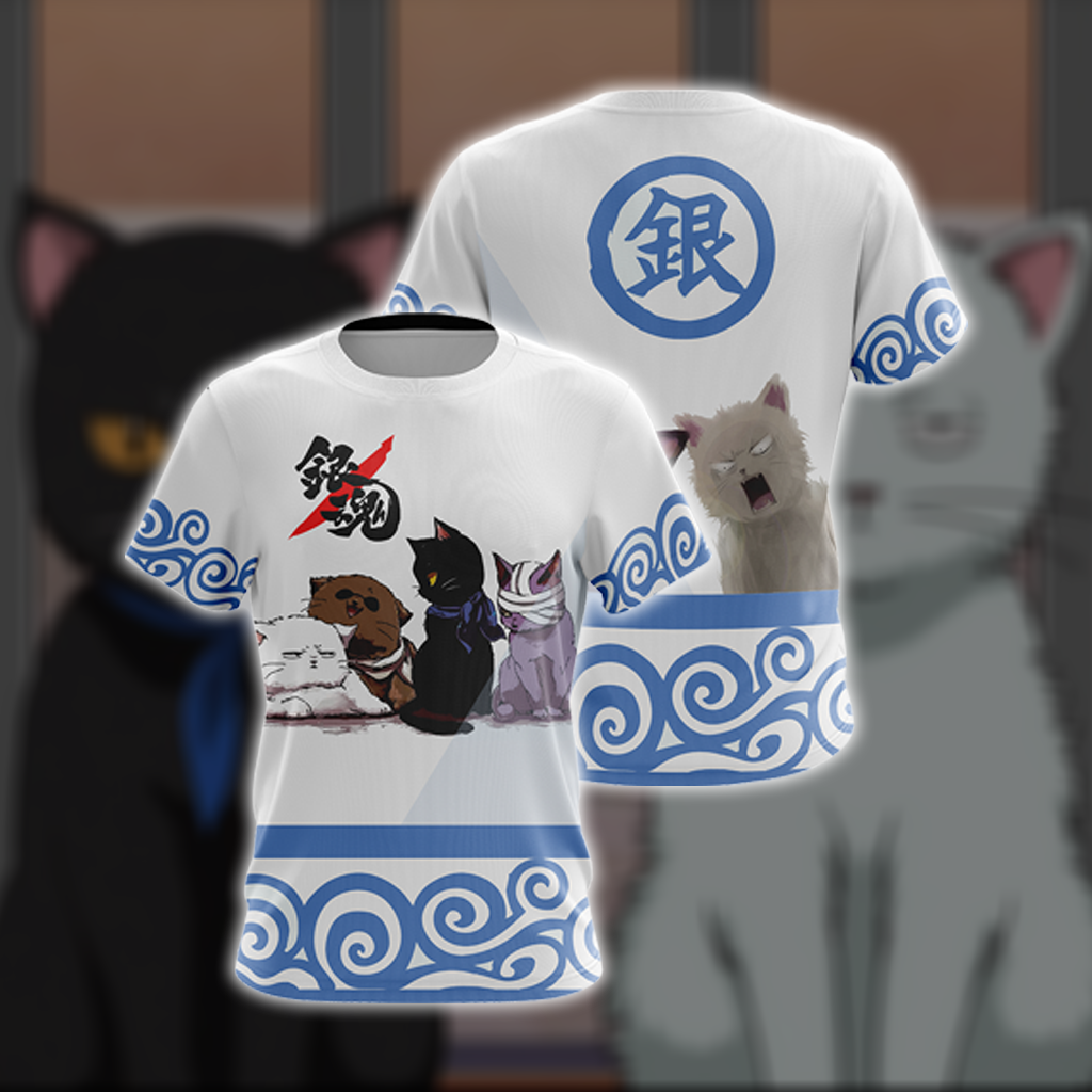 Gintama Cats Unisex 3D T-shirt T-shirt
