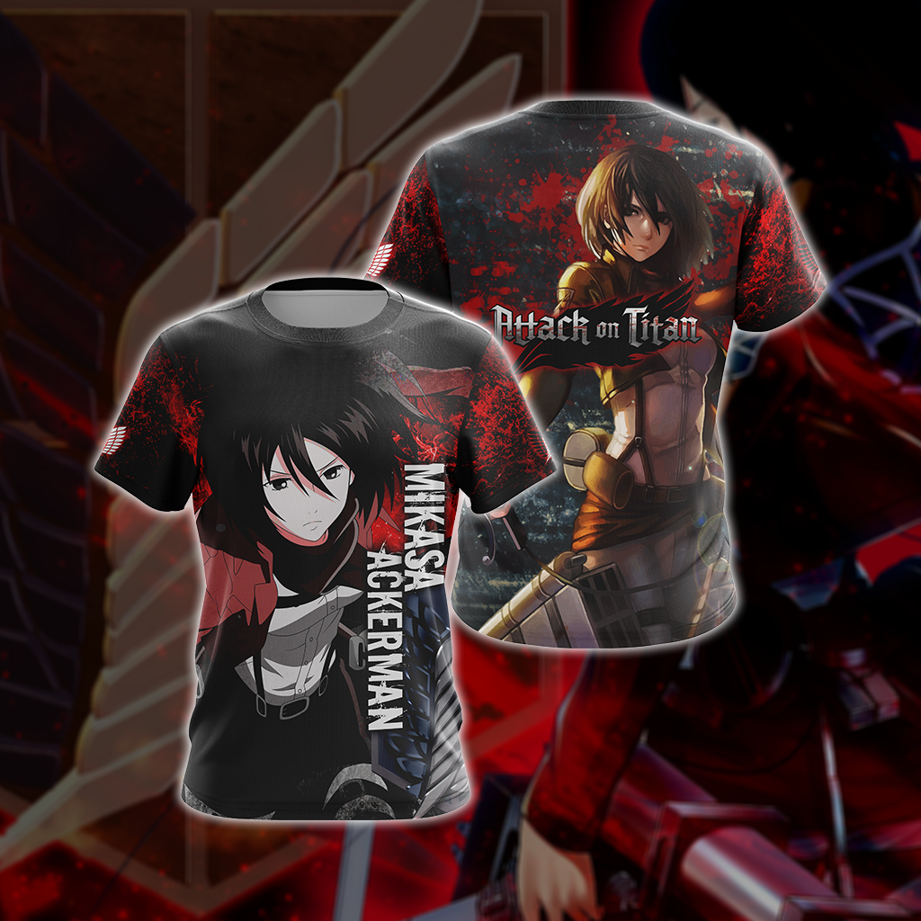 Attack on Titan - Mikasa Ackerman New Unisex 3D T-shirt T-shirt