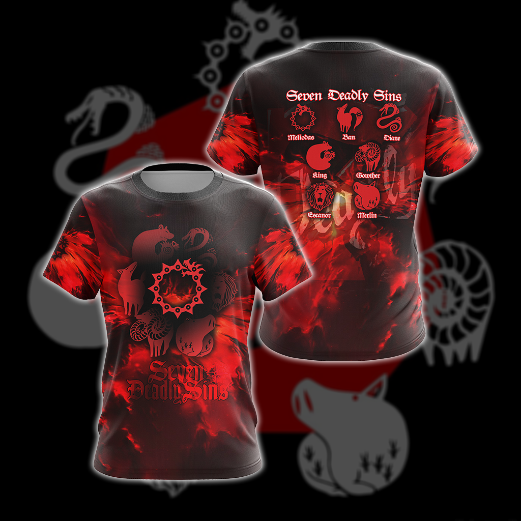 The Seven Deadly Sins Unisex 3D T-shirt T-shirt