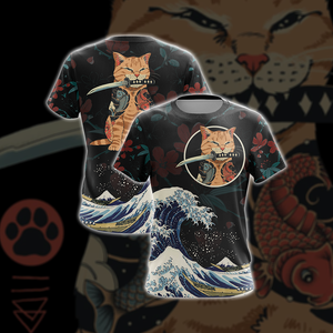 Cat Japanese Unisex 3D T-shirt