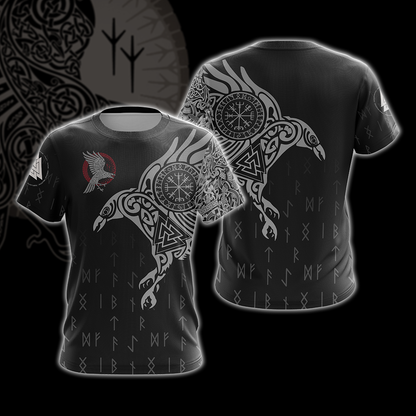 Nordic Warrior Viking Unisex 3D T-shirt Zip Hoodie Pullover Hoodie T-shirt