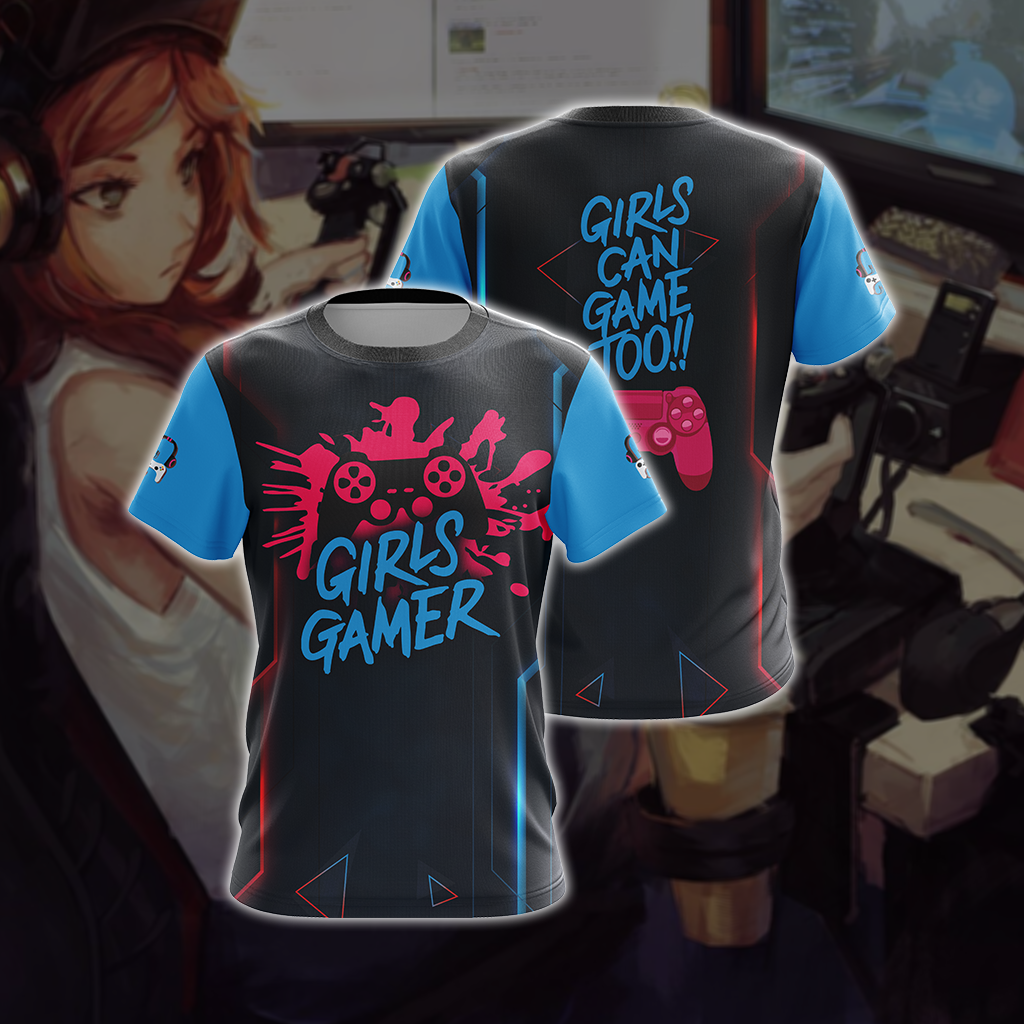 Girls Gamer Gaming Lovers Unisex 3D T-shirt