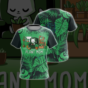 Plant Cat Mom Unisex 3D T-shirt