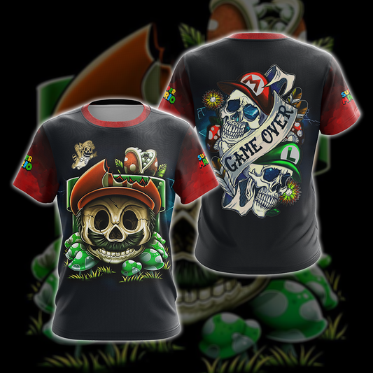Mario Skull Unisex 3D T-shirt T-shirt