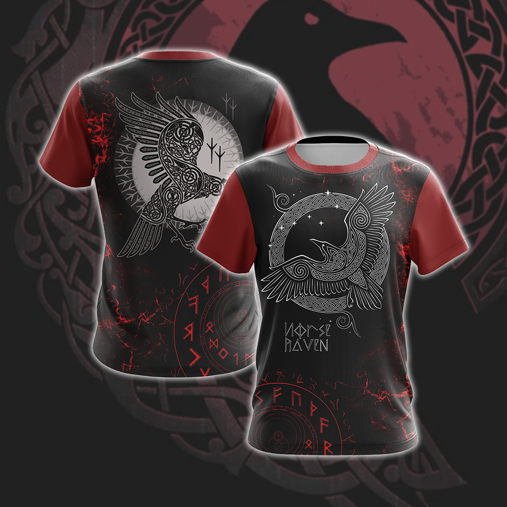Norse Raven Unisex 3D T-shirt T-shirt