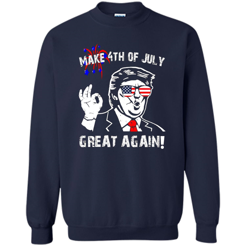 Independen Day T-shirt Donald Trump Make 4th of July Great Again Navy